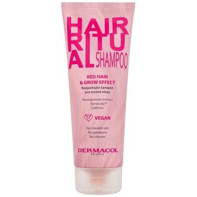 Dermacol Hair Ritual Shampoo Red Hair & Grow Effect šampon pro zrzavé a červené vlasy 250 ml