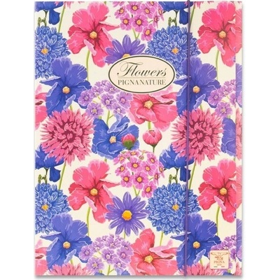 PIGNA Nature Flowers dosky na dokumenty a výkresy s gumičkou A4