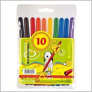 Image 1 of Gabol - Творчески комплект флумастери - 10 цвята (9606)