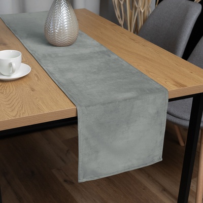 Biante Zamatový behúň Velvet Prémium SVP-046 Svetlo sivý 35x160 cm
