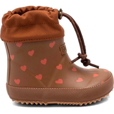 Bisgaard Детски гумени ботуши Bisgaard Kid's Thermo Baby Wellington boots - Chocolate Heartbeat - размер 20 (EU) (731-0142-0811)