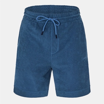Boss Поларени къси панталони Boss Men's Se Doubletowel Fleece Jogger Shorts - Open Blue