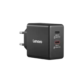 Image 1 of Lenovo Аксесоар за лаптоп Lenovo Dual USB-C 65W GaN Charger (40AW065BEU)