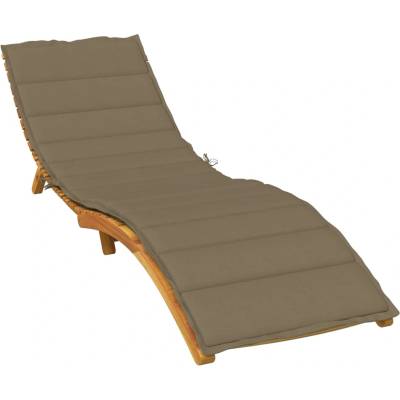 vidaXL Шалте за шезлонг, меланж таупе, 200x70x4 см, плат (4002528)