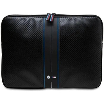 BMW Чанта за лаптоп BMW Carbon & Blue Stripe, 16", черна (3666339239602)