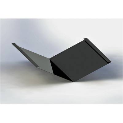 Úžlabí klasik r.š.750mm pozink Lakovaný RAL 9005 černá s folií dl.2m