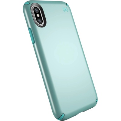 Speck Presidio Metallic - удароустойчив хибриден кейс за iPhone X, iPhone XS (светлосин)