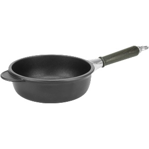  ИТ-68.20 Тиган дълбок с дървена дръжка Ø20хh7.5cm (0144138)