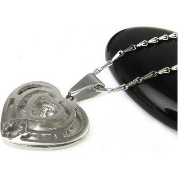 Prosperk Řetízek ocelový s přívěskem srdce S3200