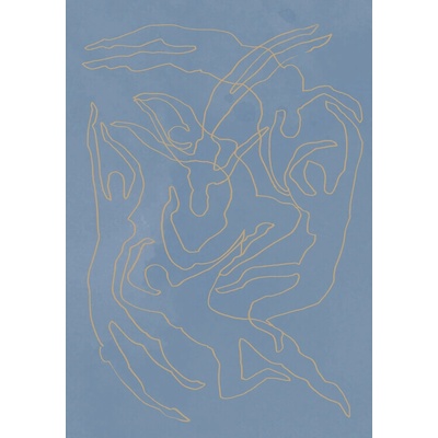 Plagát, Obraz - Abstract Golden Dancers, Pictufy Studio II, 26.7 × 40 cm