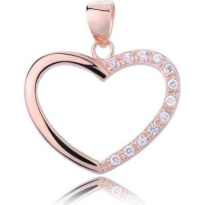 Olivie Stříbrný přívěsek Rose srdce 4268