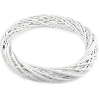 Proutěný věnec Ø40 cm bílá 1 ks