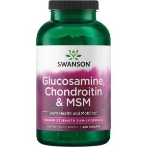 Swanson Glucosamine, Chondroitin & MSM - Higher Strength [240 Таблетки]