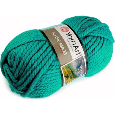 Prima-obchod Pletací příze Alpine maxi 250 g, barva 6 (675) zelenomodrá tm.