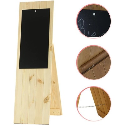 Дървен дисплей за клиенти 135 x 41 см натурален цвят 3TPW1