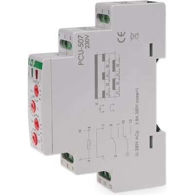 PCU-507/230 - Univerzálne časové relé, 2 funkcie, 230V, 8A, 2x NO/NC