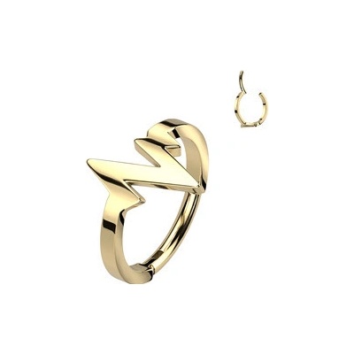 Šperky4U ocelový kruh helix cartilage piercing SG113GD-1208
