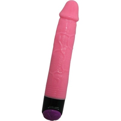 Colorful Sex Realistic Vibrator Pink 23 Cm