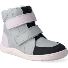 Baby Bare Febo Winter Barefoot zimní obuv s membránou grey/pink asfaltico