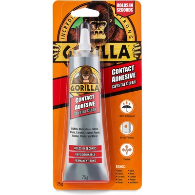 GORILLA CONTACT ADHESIVE CLEAR KRIŠTÁĽOVO ČÍRE UNIVERZÁLNE KONTAKTNÉ LEPIDLO 75 g