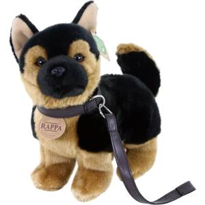 Rappa Плюшена играчка Rappa Еко приятели - Куче Немска овчарка с каишка, стоящо, 23 cm (204423) - ozone