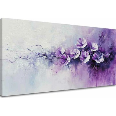 Obraz fialová poézia | dokončené rukou umelca - 50x100 cm