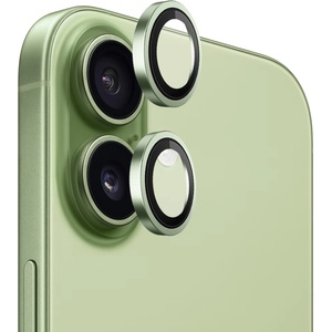 Blueo Протектор - Камера за iPhone 17 - Син - Оригинална метална рамка със стъклени лещи - Зелен