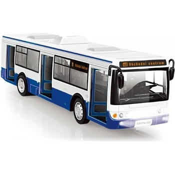 Rappa Autobus česky mluvící plast 28cm modrý volný chod na bat. se světem se zvukem