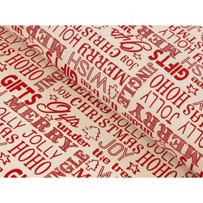 Bavlněná látka TERRA - merry Christmas - metráž šířka 150 cm