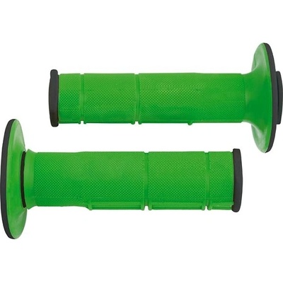 RTECH gripy Racing dvojvrstvové, mäkké, zeleno-čierne, pár, dĺžka 116 mm