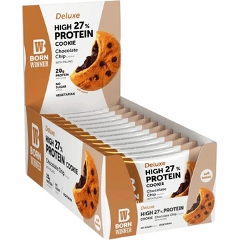 Born Winner Deluxe 27% High Protein Cookie [12 x 75 грама] Шоколад с парченца