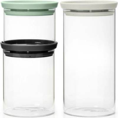 Brabantia sada úložných nádob 21x10.4x20.2 cm průhledná-směs barev 100550