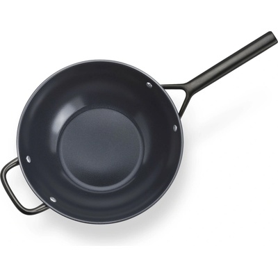 Zwilling Nepřilnavá wok pánev Milano s keramickým povrchem a skleněnou poklicí, Ø 30 cm, černá 1034370
