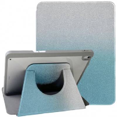 Блестящ въртящ се 360° калъф с място за Apple Pencil за iPad 10, 2" (2019-2021) / Air 3 (2019) / Pro 10, 5" - синьо (70540)