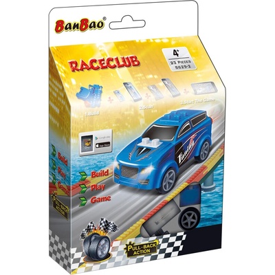 BanBao Конструктор Бан Бао - Мини количка пул бек - синя - 26 части (b8629-2)