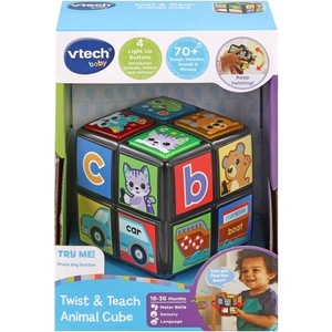 VTech Интерактивна играчка Vtech - Завърти и научи, Куб с животни (V558403) - baby