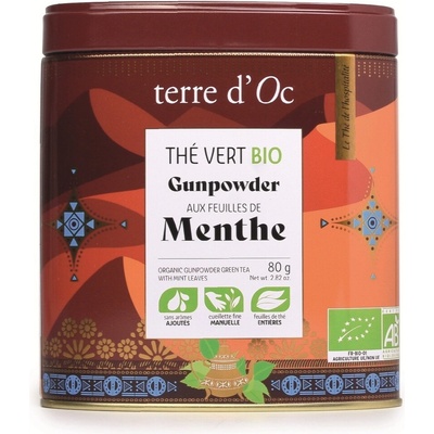 Terre d'Oc Menthe BIO Zelený čaj, 80 g