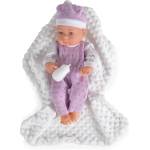 Moni Кукла-бебе Moni Toys - С лилаво боди и бяло одеяло, 41cm (109293)