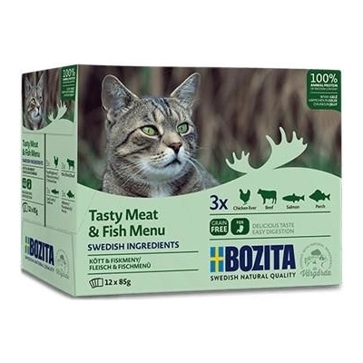 Bozita Pouch Meat & Fish Menu 12 x 85 g