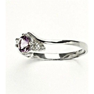 Čištín Zlatý přírodní ametyst sv. bílé i žluté zlato T 1164