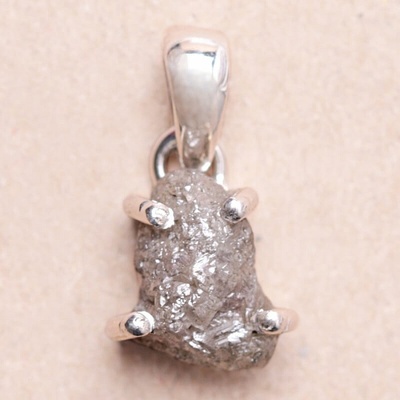 Nefertitis Diamant přírodní surový přívěsek stříbro LOT45 NF51985