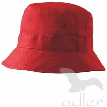 červený plátěný klobouk classic