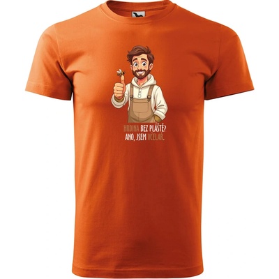 Sablio Tričko s potiskem Hrdina bez pláště? Ano, jsem včelař oranžové
