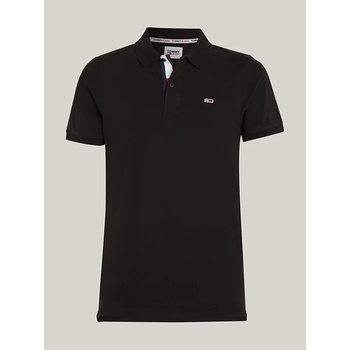 Tommy Jeans Мъжка черна поло риза Tommy Jeans Pure Organic Slim Fit Polo BDS Black Tommy Jeans | Cheren | МЪЖЕ | S