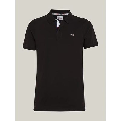 Tommy Jeans Мъжка черна поло риза Tommy Jeans Pure Organic Slim Fit Polo BDS Black Tommy Jeans | Cheren | МЪЖЕ | S