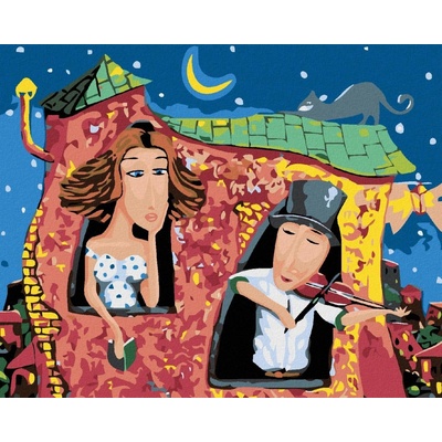 zuty Malování podle čísel Hudební dům 100 x 80 cm vypnuté plátno na rám 8596530038597