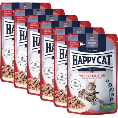 Happy Cat Culinary Voralpen Rind / hovädzie 6 x 85 g