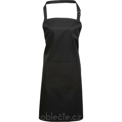 Premier Zástěra s laclem a kapsou na břiše Colours PR 154 black