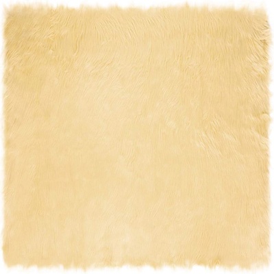 vidaXL Изкуствен овчи килим Tafalla Крем 240 x 240 cm Полиестер (42021512)