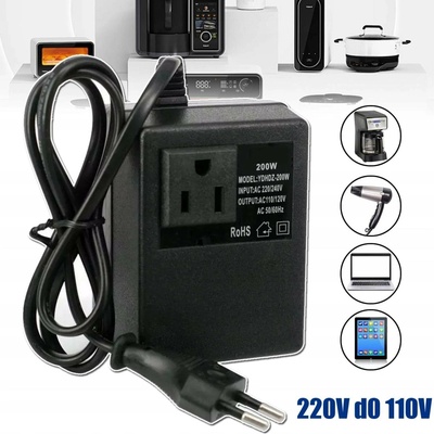 MĚNIČ NAPĚTÍ NAPIĘCIA MĚNIČ NAPĚTÍ NAPIĘCIA MĚNIČ NAPĚTÍ VÝKONU 220V NA 110V